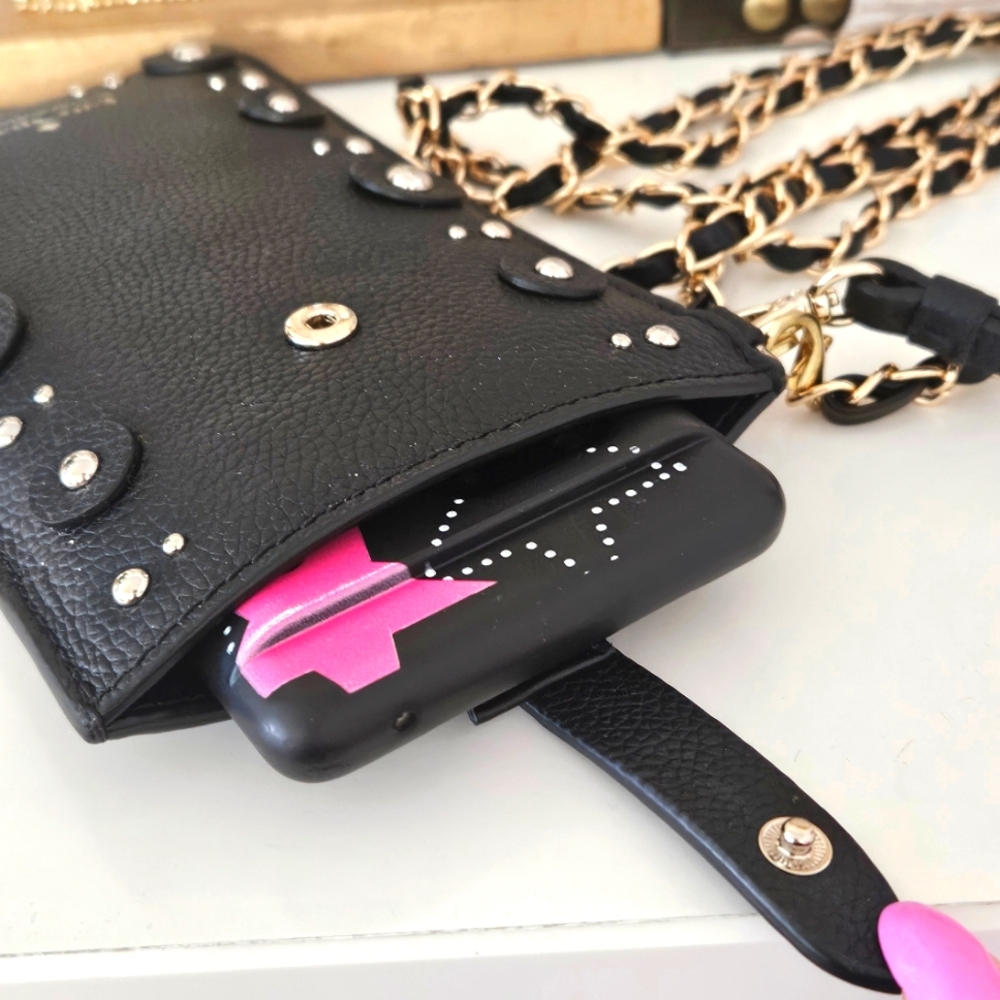 kate spade Black Studded Wristlet Crossbody Clutch - Picture 2 of 12